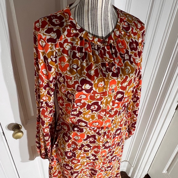 Floral Long-Sleeve Dress small Cabi nwt pockets women’s D357 - Picture 5 of 11